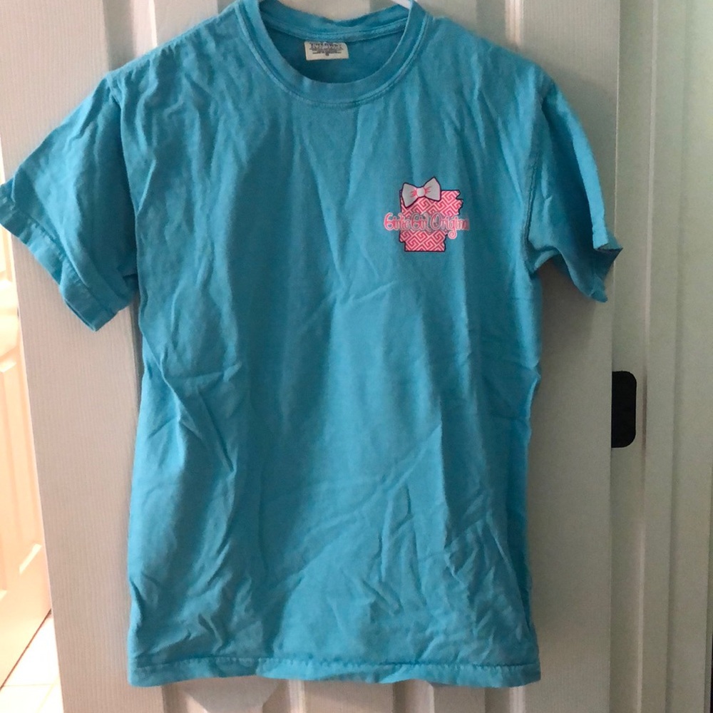 Comfort color girly girl original blue tshirt